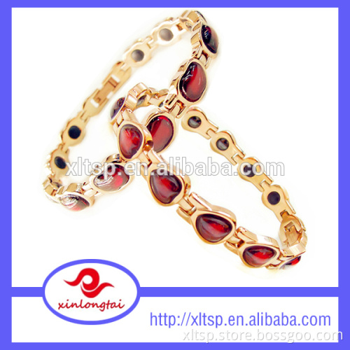 XLT-715 stainless steel colorful Natural Stone Bead Bracelet